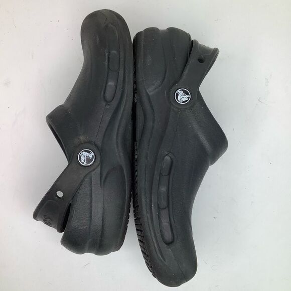 CROCS BISTRO SLIP RESISTANT BLACK RPUND TOE WOMEN’s WORK CLOG SZ 7 - Picture 5 of 9